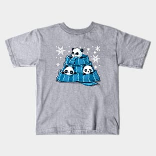 Winter Pandas - Hibernation mode ON Kids T-Shirt